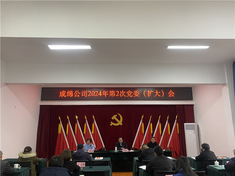 成綿公司召開2024年第2次黨委（擴大）會
